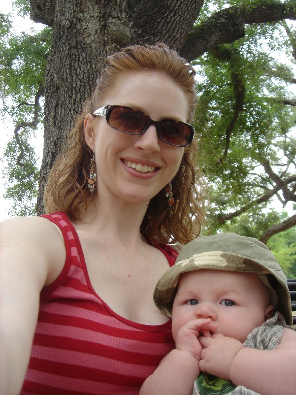 Fun with mommy.